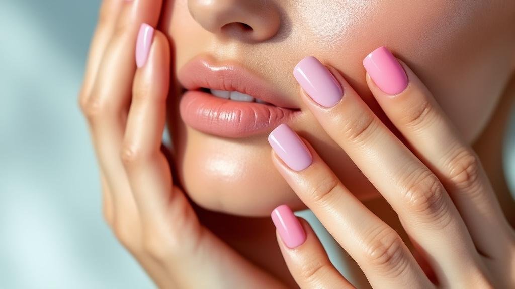 Uñas pintadas con colores pastel