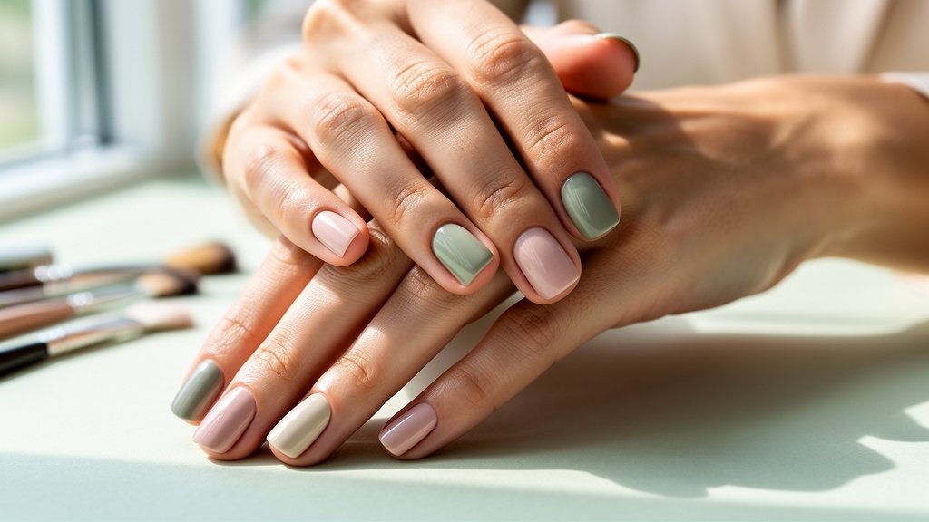 Uñas Cortas Pintadas Elegantes